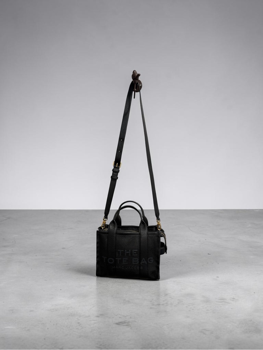 Marc Jacobs The Mini Tote Bag Black Leather Crossbody